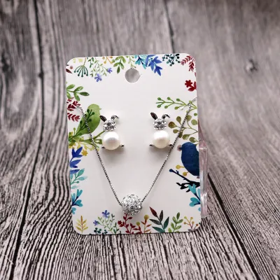 100pcs/set PVC Paper Card Earring Necklace Hanging Hole Packaging Jewelry Cardboard