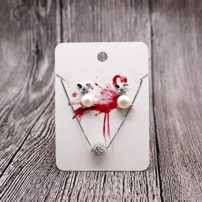 100pcs/set PVC Paper Card Earring Necklace Hanging Hole Packaging Jewelry Cardboard