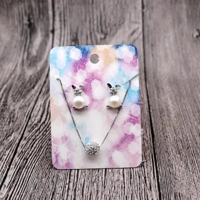 100pcs/set PVC Paper Card Earring Necklace Hanging Hole Packaging Jewelry Cardboard
