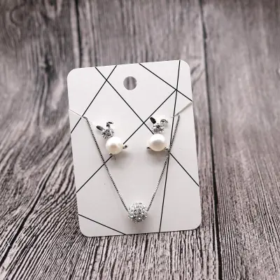 100pcs/set PVC Paper Card Earring Necklace Hanging Hole Packaging Jewelry Cardboard