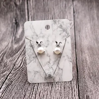 100pcs/set PVC Paper Card Earring Necklace Hanging Hole Packaging Jewelry Cardboard
