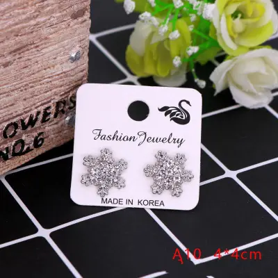 100pcs 4x4cm Kraft Paper Earrings Jewelry Packaging Cardboard