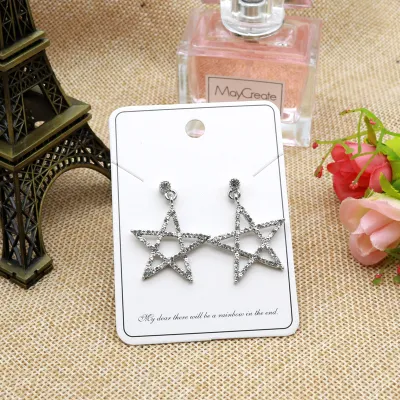 100pcs/set Custom Logo Flower Printed Earrings Card Jewelry Packaging Display Card