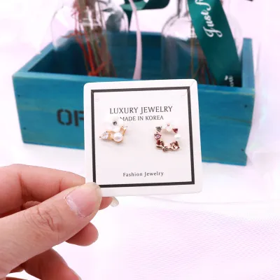 100pcs/set Custom Logo Flower Printed Earrings Card Jewelry Packaging Display Card
