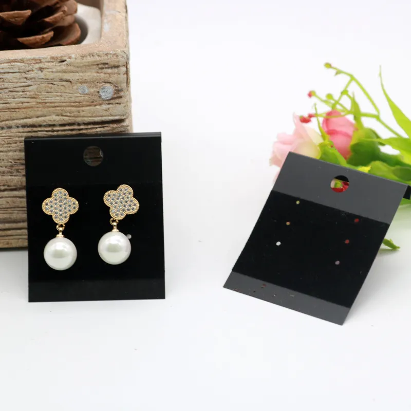 100pcs/set Black PVC Velvet Earrings Cardboard DIY Jewelry Packaging Card