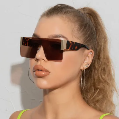Unisex Fashion Large Square One Piece Sunglasses