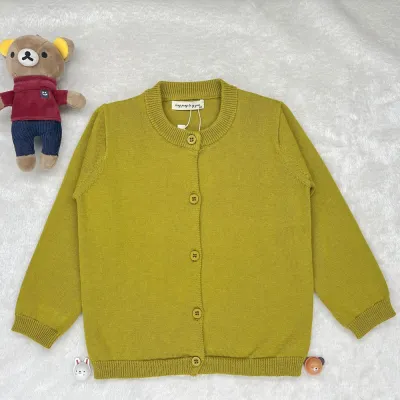 Kids Toddler Unisex Boys Fashion Thin Knit Cotton Jacket Long Sleeves Crew Neck Single-Breasted