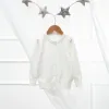 18088 Shell Button Cardigan White