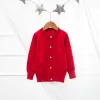 18088 Shell Button Cardigan Red