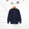 18088 Shell Button Cardigan Navy Blue