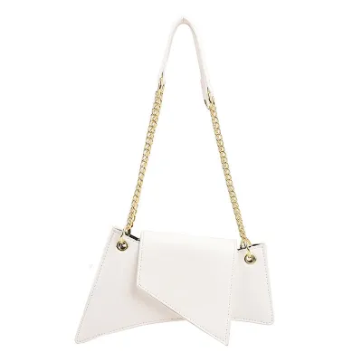Fashion Personality Solid Color Chain Shoulder Bag Small Square PU