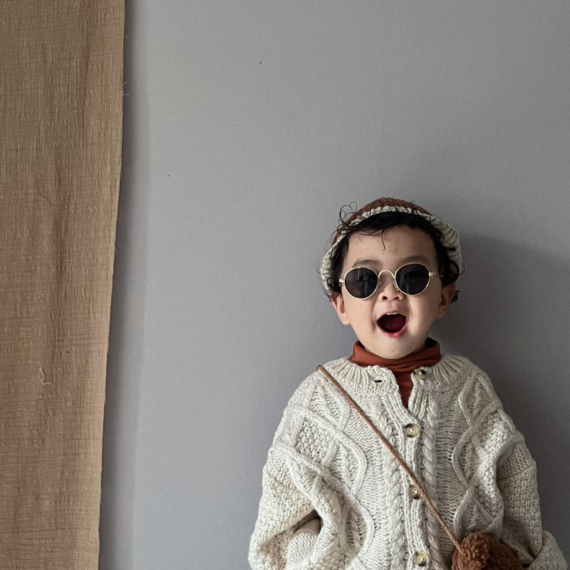 Wholesale Kids Toddler Girls Boy Fashion Simple Mohair