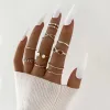 Set Of 9 Silver Ring