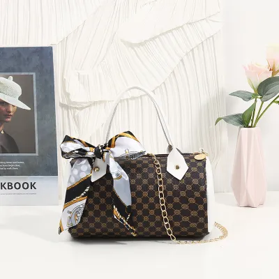 Vintage Large-Capacity Printed Chain Shoulder Bag