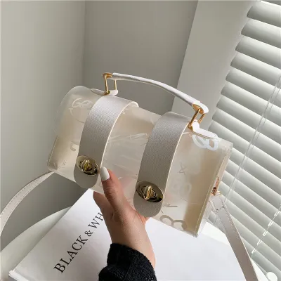 Fashion Transparent Clear Patchwork Graffiti Crossbody Bag