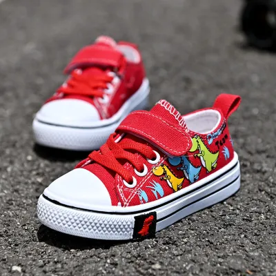 Kids Toddler Girls Boy Fashion Low-Top Breathable Canvas Sneakers