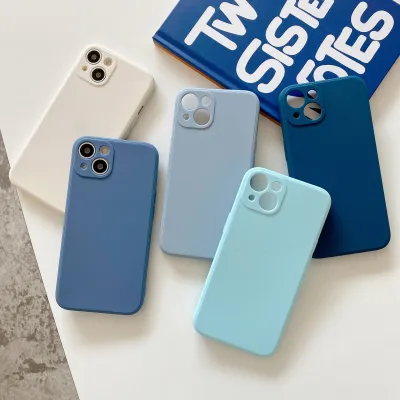Unisex Fashion Straight Edge Silicone Solid Color Shockproof Iphone Case