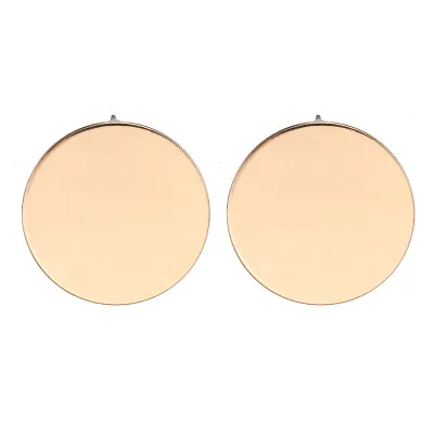 Women's Fashion Simple Glossy Round Stud Earrings