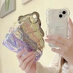 Funda Para Iphone De Oso Tridimensional Lindo De Dibujos Animados De Moda Para Mujer