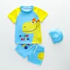 Yellow Dinosaur On Blue