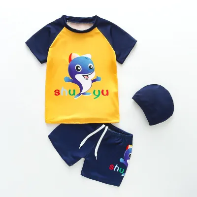 Kids Toddler Boy Fashion Split Swimsuit Quick Dry Sun Set
