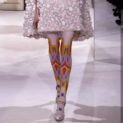 Women Fashion Multicolor Pattern Print Pantyhose
