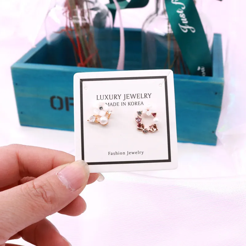 Wholesale 100pcs/Set Earrings Packaging Cardboard Hanging Card for Jewelry Display