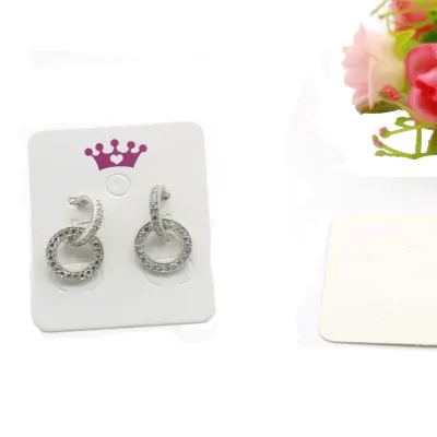 Wholesale 100pcs/Set Kraft Paper Jewelry Packaging Earring Card, Vintage Stud Jewelry Packaging Cardboard 3.8*4.8cm