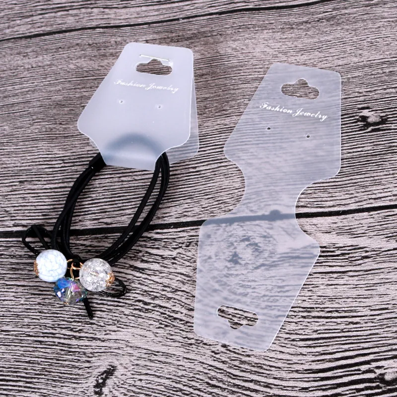 Wholesale 100pcs/Set Transparent PVC Necklace Double Fold Card Bracelet Bag Decoration Board Hair Band Packaging