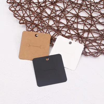 Wholesale 100pcs/Set Black White Brown Three-Color Earrings Necklaces Paper Jewelry Cards