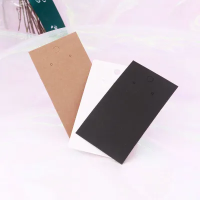 Wholesale 100pcs/Set Black White Brown Three-Color Earrings Necklaces Paper Jewelry Cards