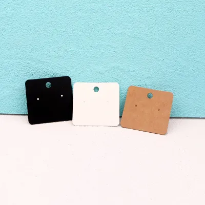 Wholesale 100pcs/Set Black White Brown Three-Color Earrings Necklaces Paper Jewelry Cards