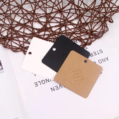 Wholesale 100pcs/Set Black White Brown Three-Color Earrings Necklaces Paper Jewelry Cards