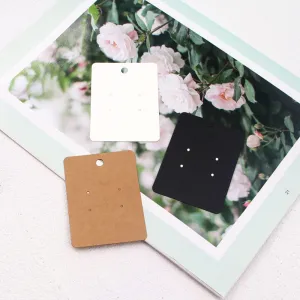 Wholesale 100pcs/Set Black White Brown Three-Color Earrings Necklaces Paper Jewelry Cards