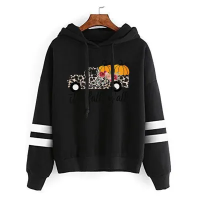 Halloween Truck Leopard Pumpkin Print Stripe Unisex Hoodies