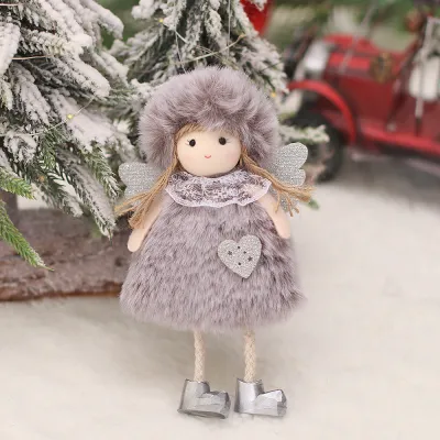 Wholesale Cartoon Plush Winged Girl Pendant Christmas Tree Decoration
