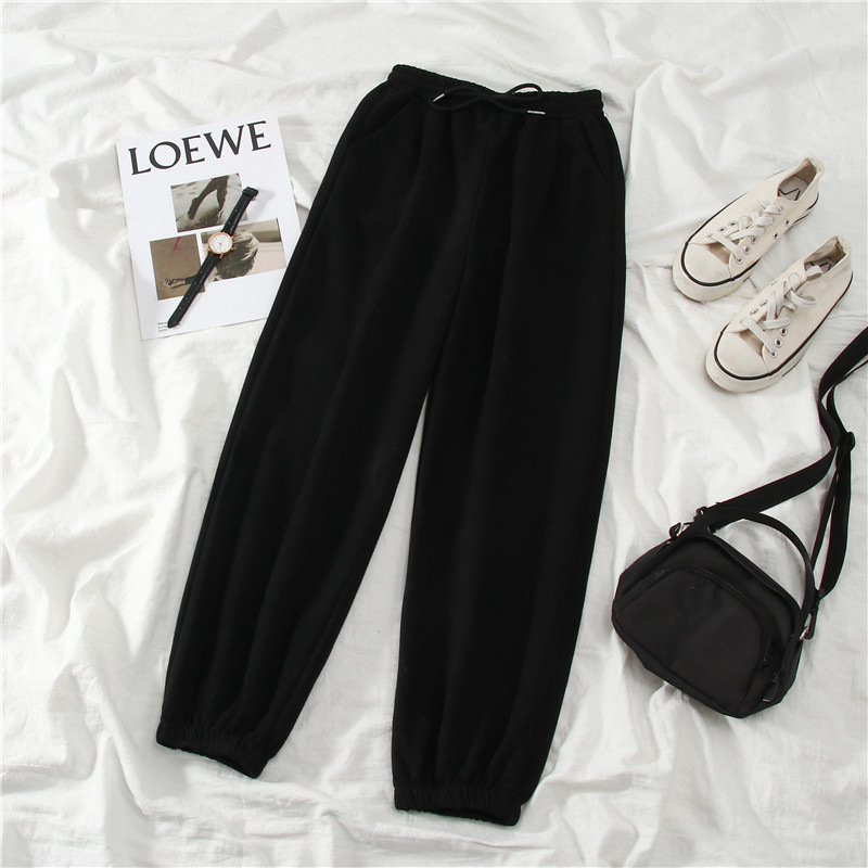 Wholesale Wholesale Women Casual Solid Color Lace Up Jogger