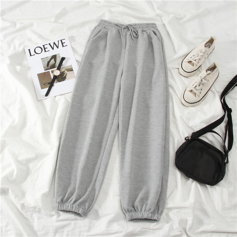 Wholesale Wholesale Women Casual Solid Color Lace Up Jogger