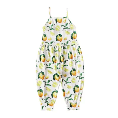 Children Kids Toddler Girls Cotton Suspenders Jumpsuit Sleeveless Pullover