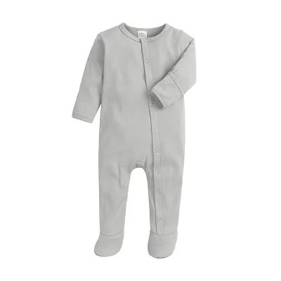 Toddler Baby Infant Unisex Long Sleeves Cotton Jumpsuit with Single-Breasted Closure