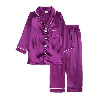 Children Kids Toddler Girls Boys Long Sleeve Pajamas 2-Piece Set