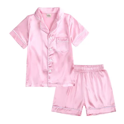 Children Kids Toddler Girls Boys Long Sleeve Pajamas 2-Piece Set