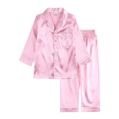 Children Kids Toddler Girls Boys Long Sleeve Pajamas 2-Piece Set