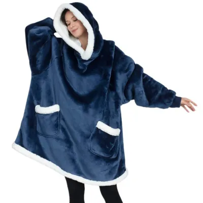 Cozy Pullover Pajamas Women Warm Plush Blanket Loungewear