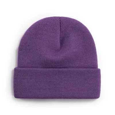 Women Casual Solid Color Dome Wool Warm Hat