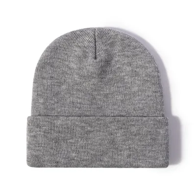 Women Casual Solid Color Dome Wool Warm Hat