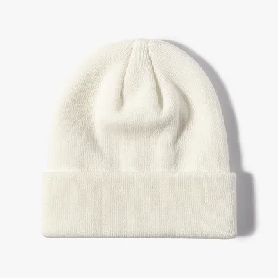 Women Casual Solid Color Dome Wool Warm Hat