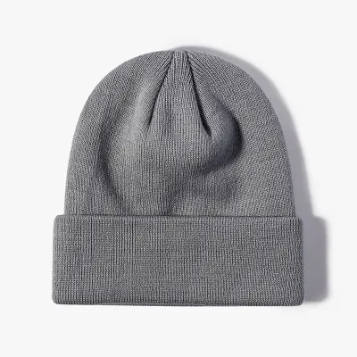 Women Casual Solid Color Dome Wool Warm Hat