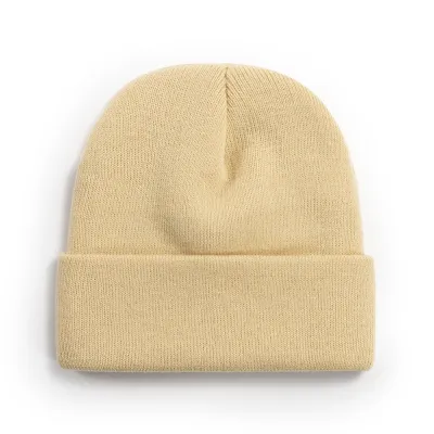 Women Casual Solid Color Dome Wool Warm Hat