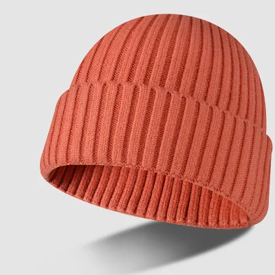 Men Casual Solid Color Knit Warm Yarn Hat Beanie Dome Style Unisex